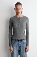 COS Long-Sleeved Henley Top