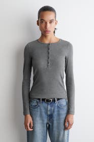 COS Long-Sleeved Henley Top