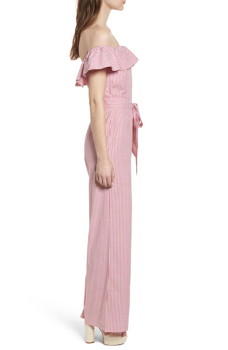 WAYF Grenoble Off The Shoulder Jumpsuit, Alternate, color,