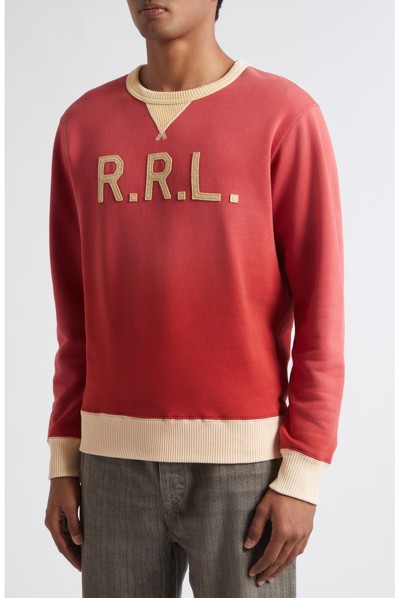 Logo Appliqué Cotton French Terry Sweatshirt, Alternate, color, RED/ MULTI