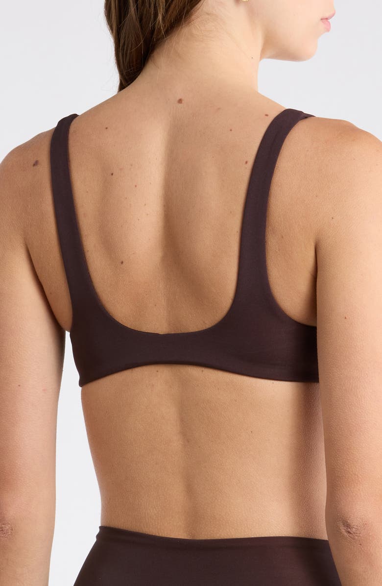 LEFT ON FRIDAY Plunge Bikini Top, Alternate, color, Cold Brew Brown