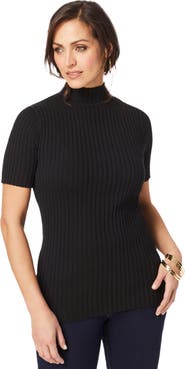 Jessica London Rib Mockneck Sweater