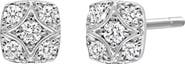Bony Levy Mika Diamond Square Studs Earrings