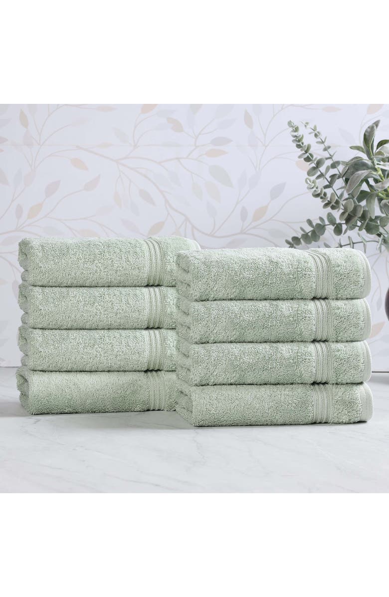 Superior 8-Pack Hand Towel Set, Alternate, color, Sage