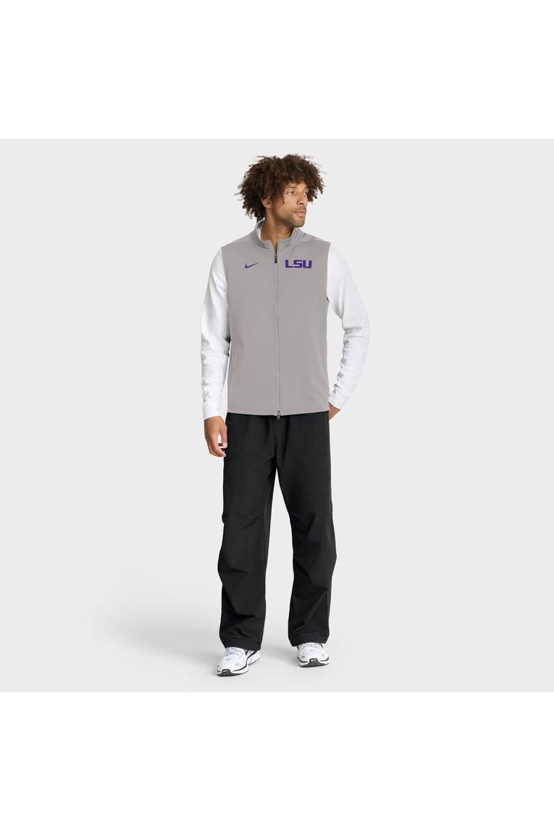 Men's Nike Gray LSU Tigers Primetime Victory Performance Full-Zip Vest, Alternate, color, Gray