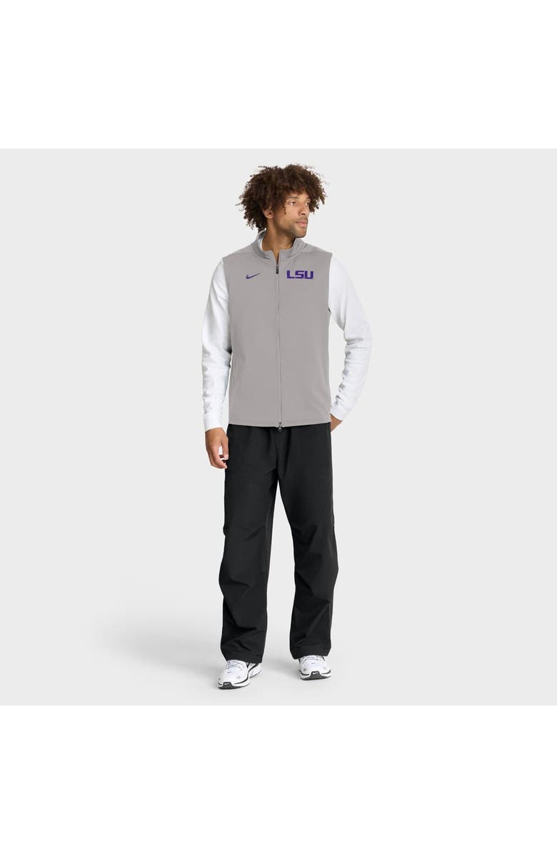 Nike Men's Nike Gray LSU Tigers Primetime Victory Performance Full-Zip Vest, Alternate, color, Gray