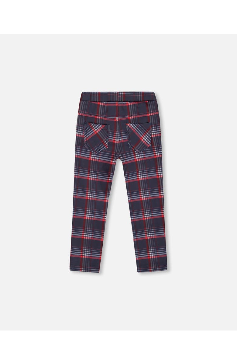 Deux par Deux Milano Treggings, Alternate, color, Red And Navy Plaid