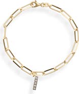 MESHMERISE Diamond Initial Charm Bracelet