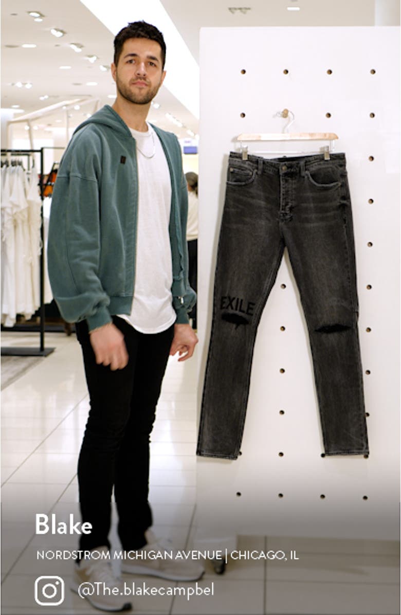 Chitch Exile Trashed Men's Ripped Slim Fit Jeans, sales video thumbnail