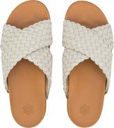 The Sak Penelope Leather Woven Slip On Sandal