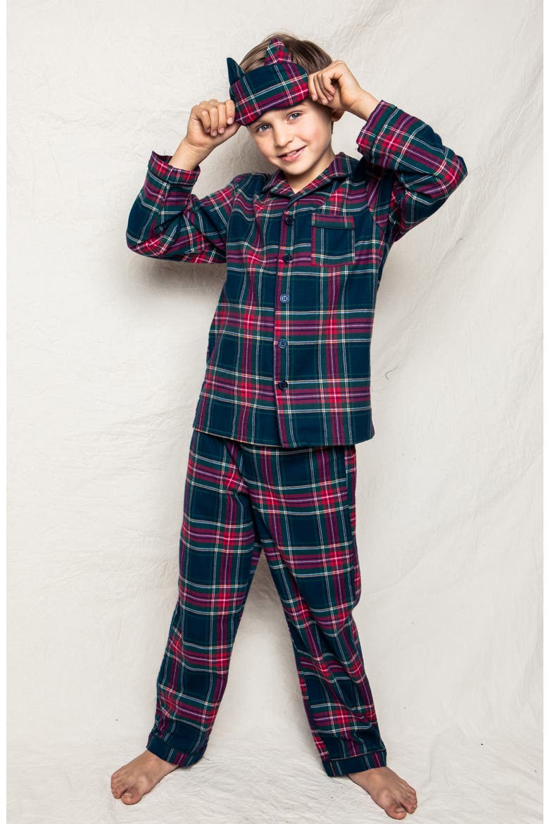 Windsor Tartan Two-Piece Pajamas, Alternate, color, NAVY