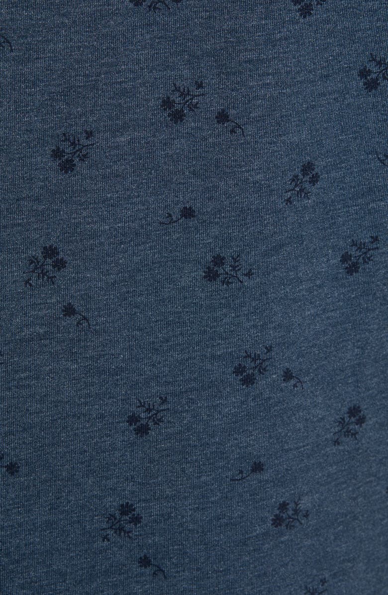 Linksoul Anza Floral Print Short Sleeve Knit Button-Down Shirt, Alternate, color,