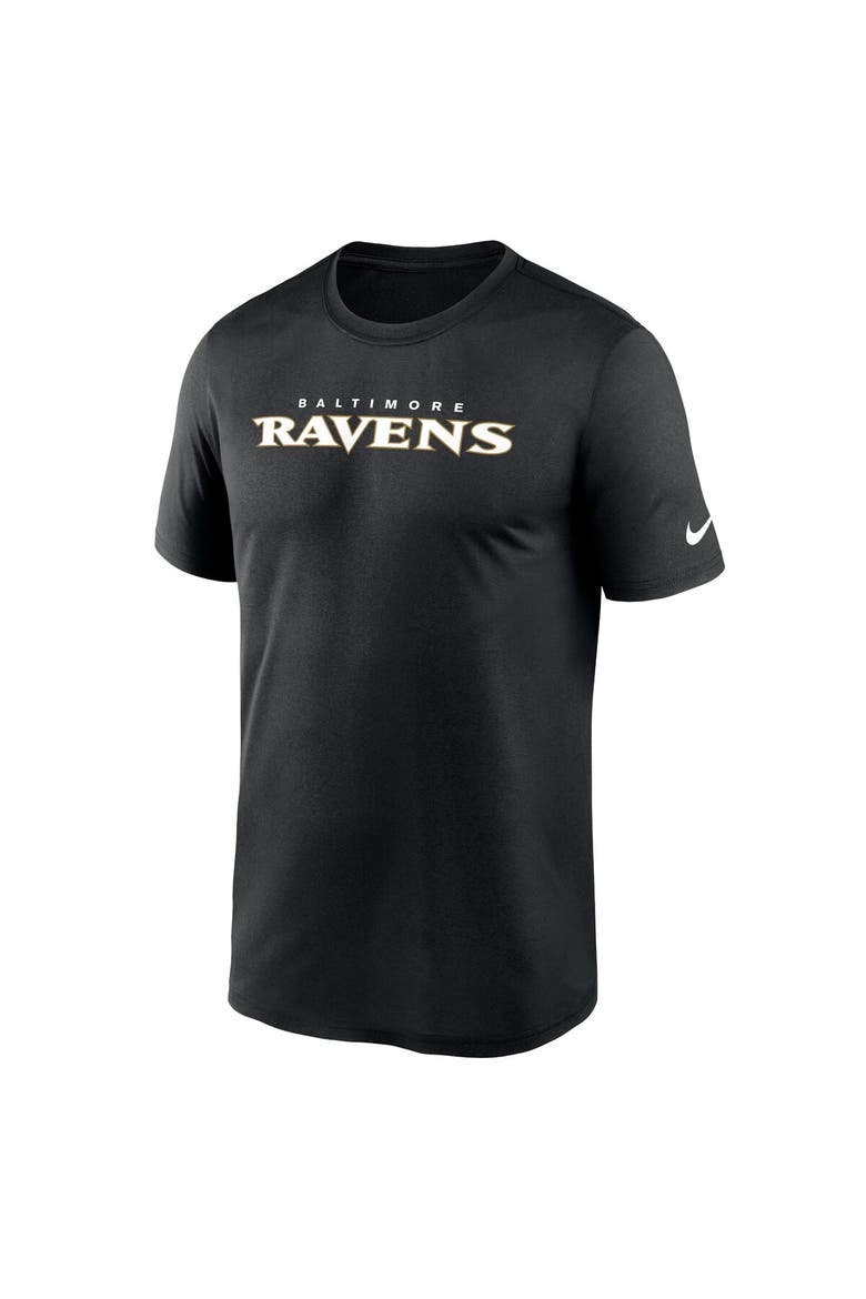 Men's Nike Black Baltimore Ravens Primetime Legend Wordmark Dri-FIT T-Shirt, Alternate, color, Black