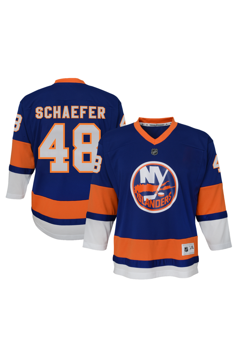 Youth Outerstuff Matthew Schaefer Blue New York Islanders Home Replica Player Jersey, Main, color, Blue