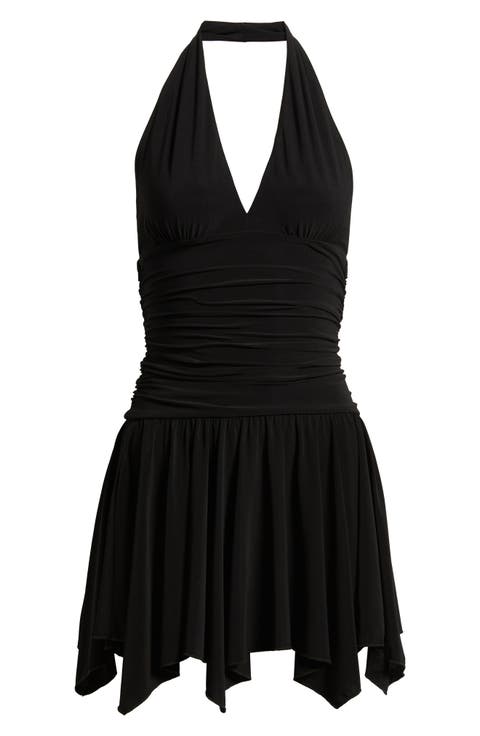 Ruched Halter Dress