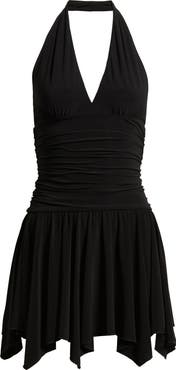 Emerald Sundae Ruched Halter Dress