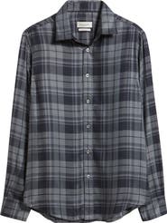 Bugatchi Julian Shaped Fit Plaid Cotton Twill Button-Up Shirt
