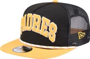 New Era Men's New Era Black San Diego Padres Throwback Meshback Golfer Hat