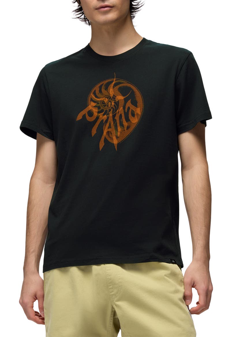 Heritage Nautilus Organic Cotton Graphic T-Shirt, Main, color, BLACK