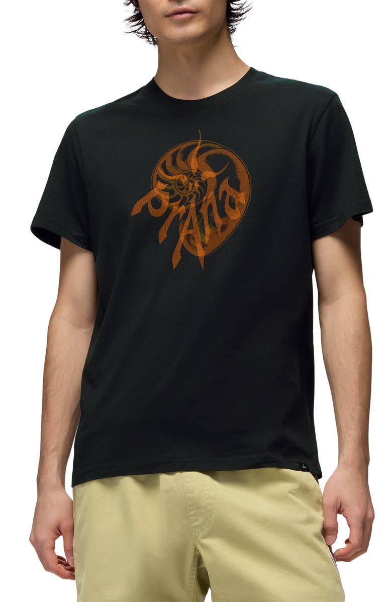 prAna Heritage Nautilus Organic Cotton Graphic T-Shirt, Main, color, Black