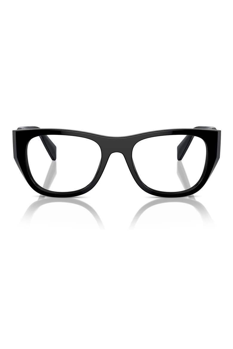 52mm Cat Eye Optical Glasses, Main, color, BLACK