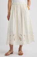Nordstrom Schiffli Embroidered Midi Skirt