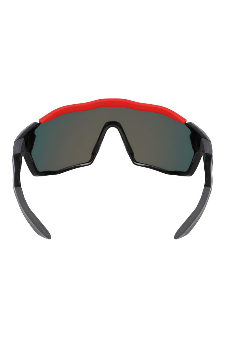 Show X Rush 58mm Shield Sunglasses, Alternate, color, BLACK/ RED MIRROR