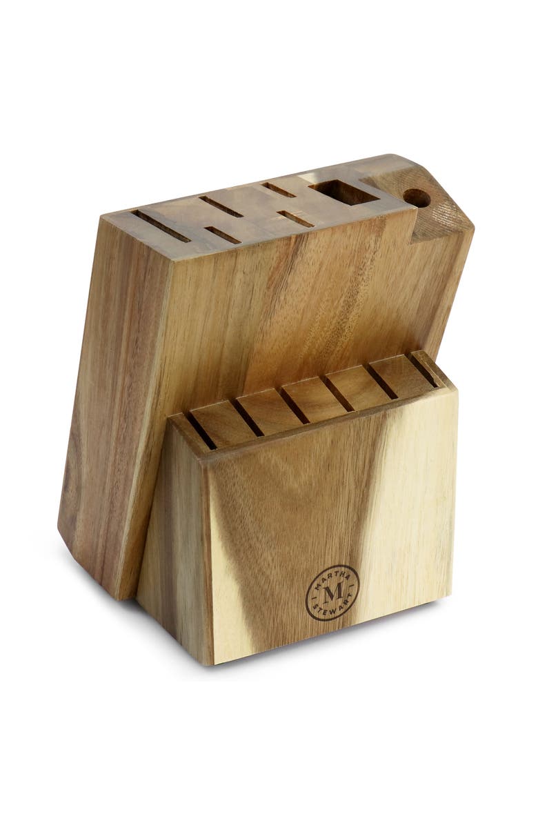 MARTHA STEWART Stainless Steel 14 Piece Cutlery and Knife Block Set, Alternate, color, Black