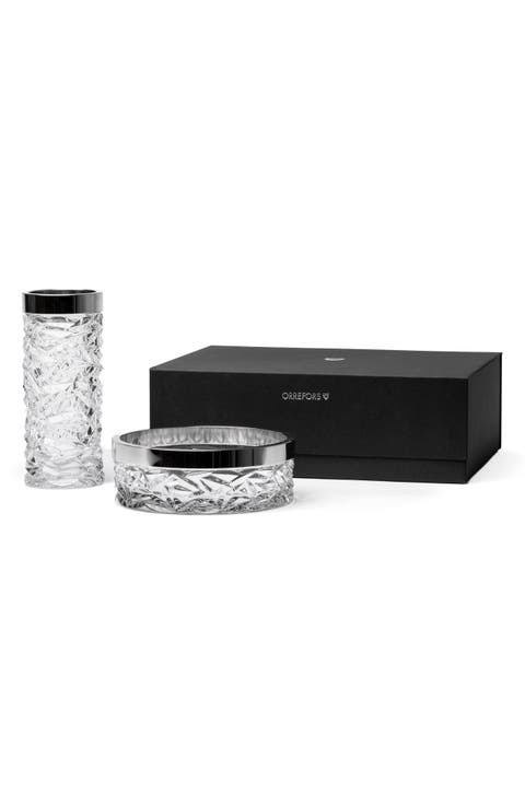 Carat Vase 
Bowl 2-Piece Crystal Gift Set