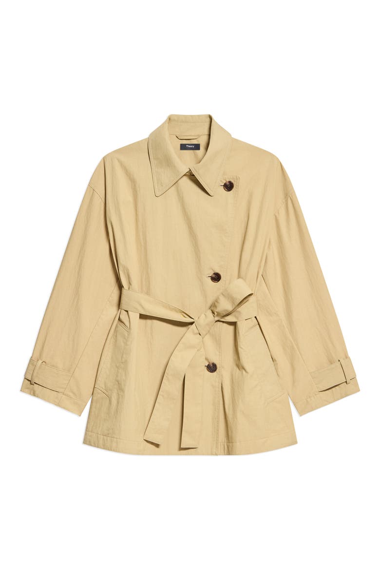 Relaxed Double Breasted Trench Coat, Alternate, color, HAZEL - STW
