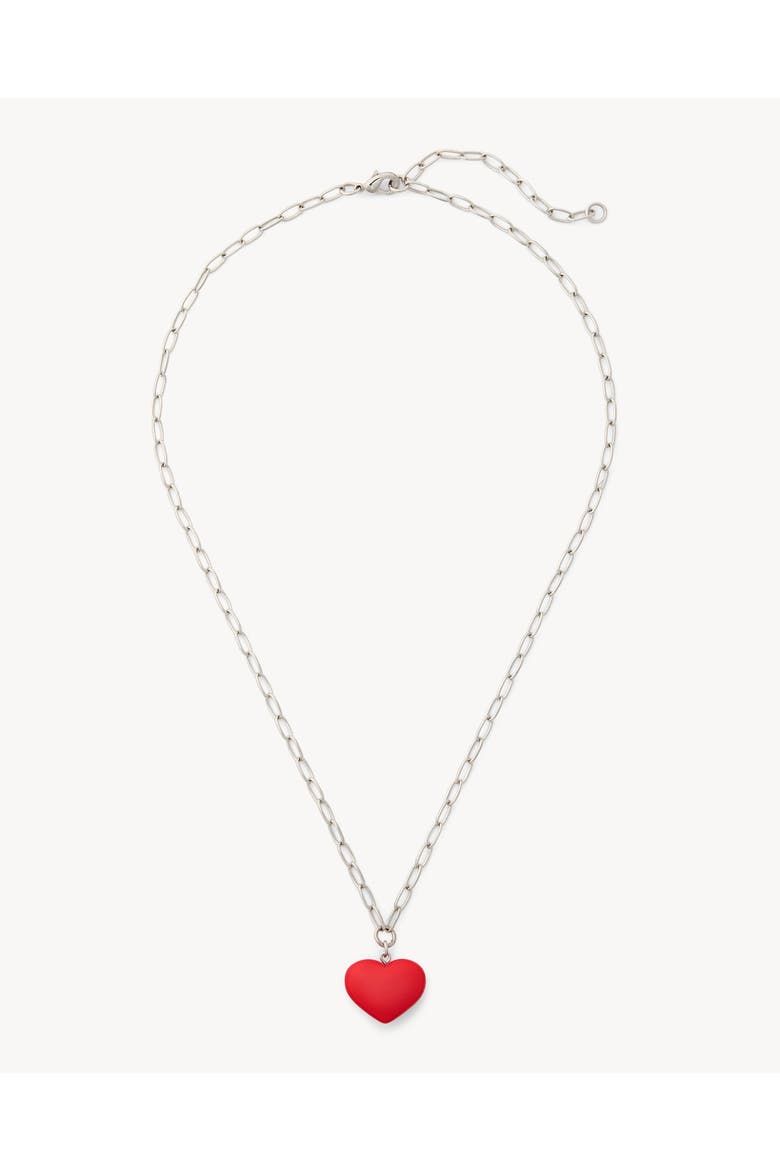 Mini Heart Pendant Necklace, Alternate, color, Ruby
