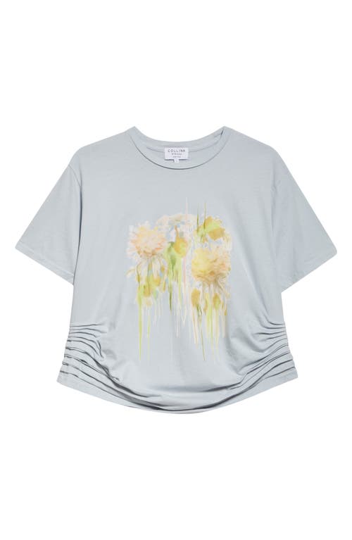 COLLINA STRADA COLLINA STRADA KATINA DUO STORM FLOWER DRIP ORGANIC COTTON GRAPHIC T-SHIRT