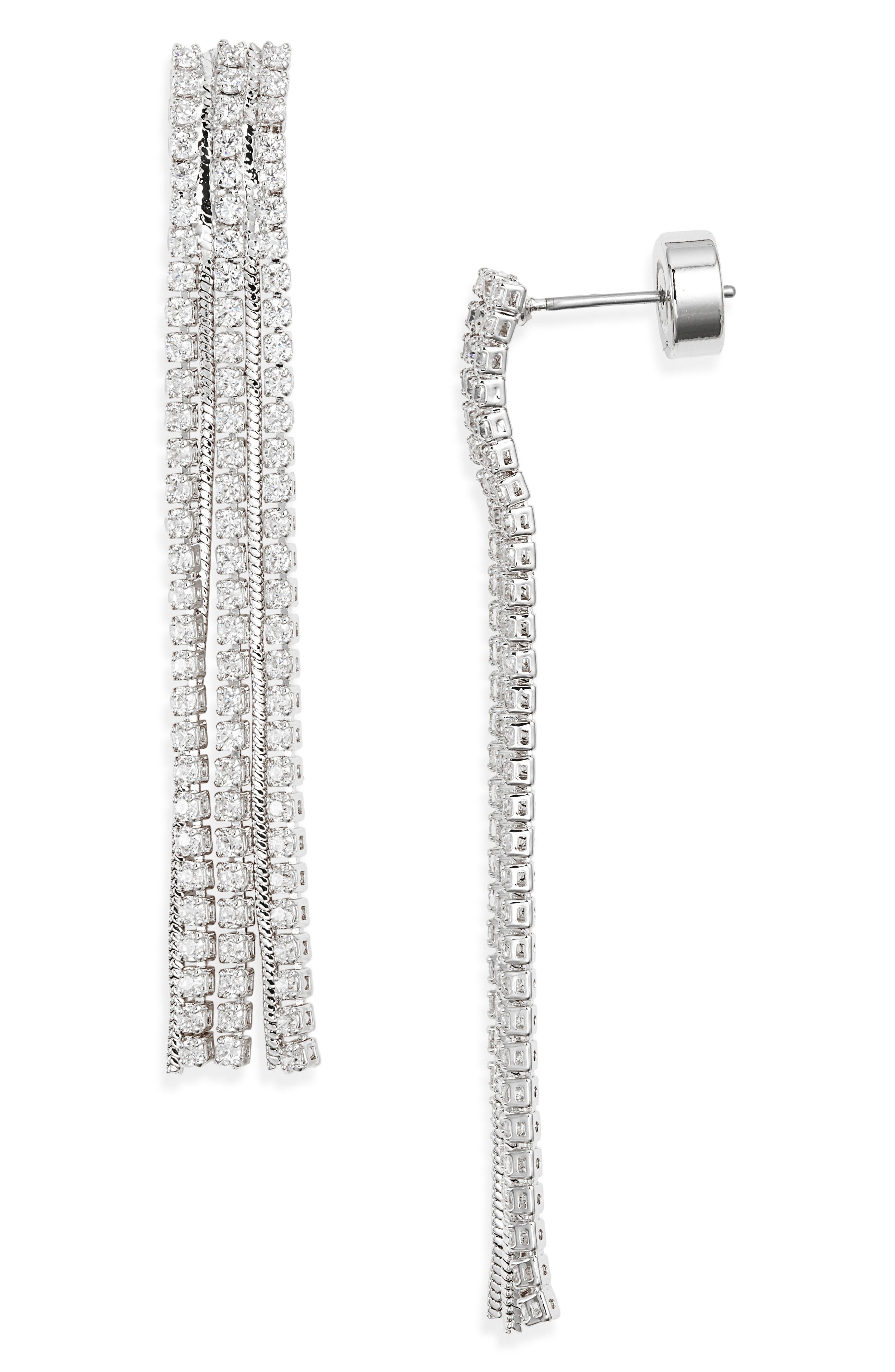 Nordstrom Pavé Fringe Earrings