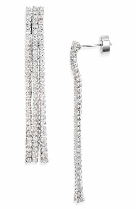 Nordstrom Pavé Fringe Earrings