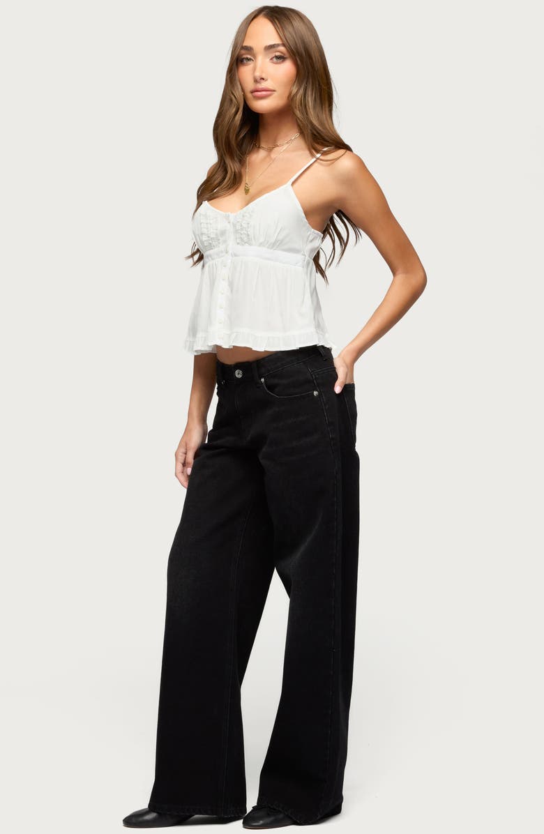 EDIKTED Raelynn Low Rise Baggy Jeans, Alternate, color, Denim-Black