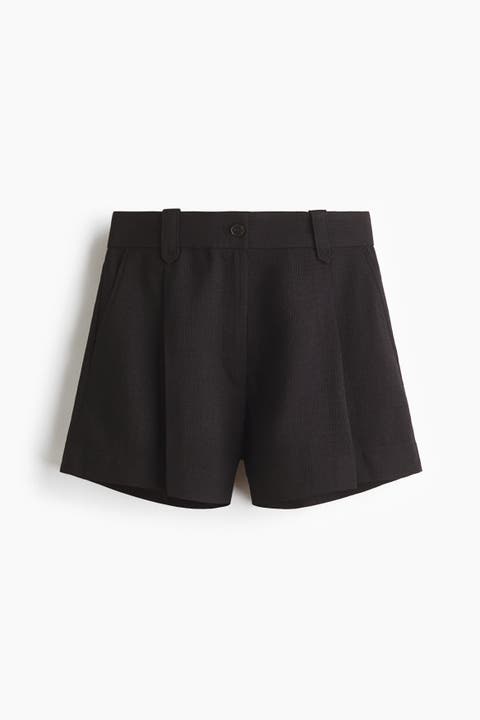 Pleat-front Shorts