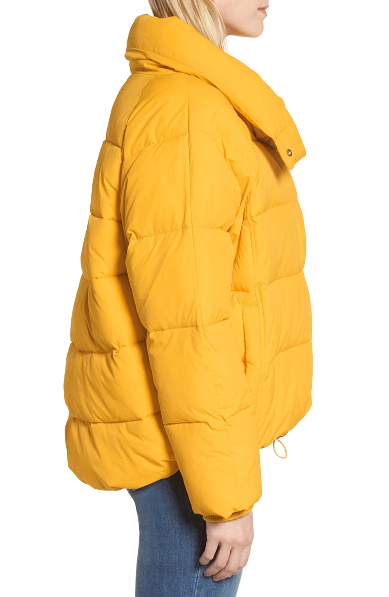 Topshop Puffer Coat, Alternate, color, 