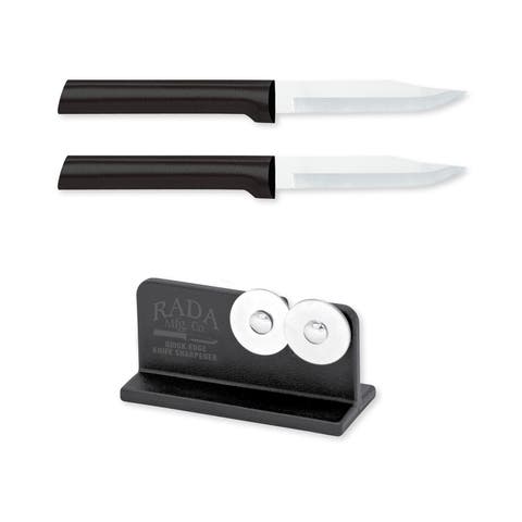 Cutlery 3.25-Inch Regular Paring Knife Set of 2 & Quick Edge Knife Sharpener