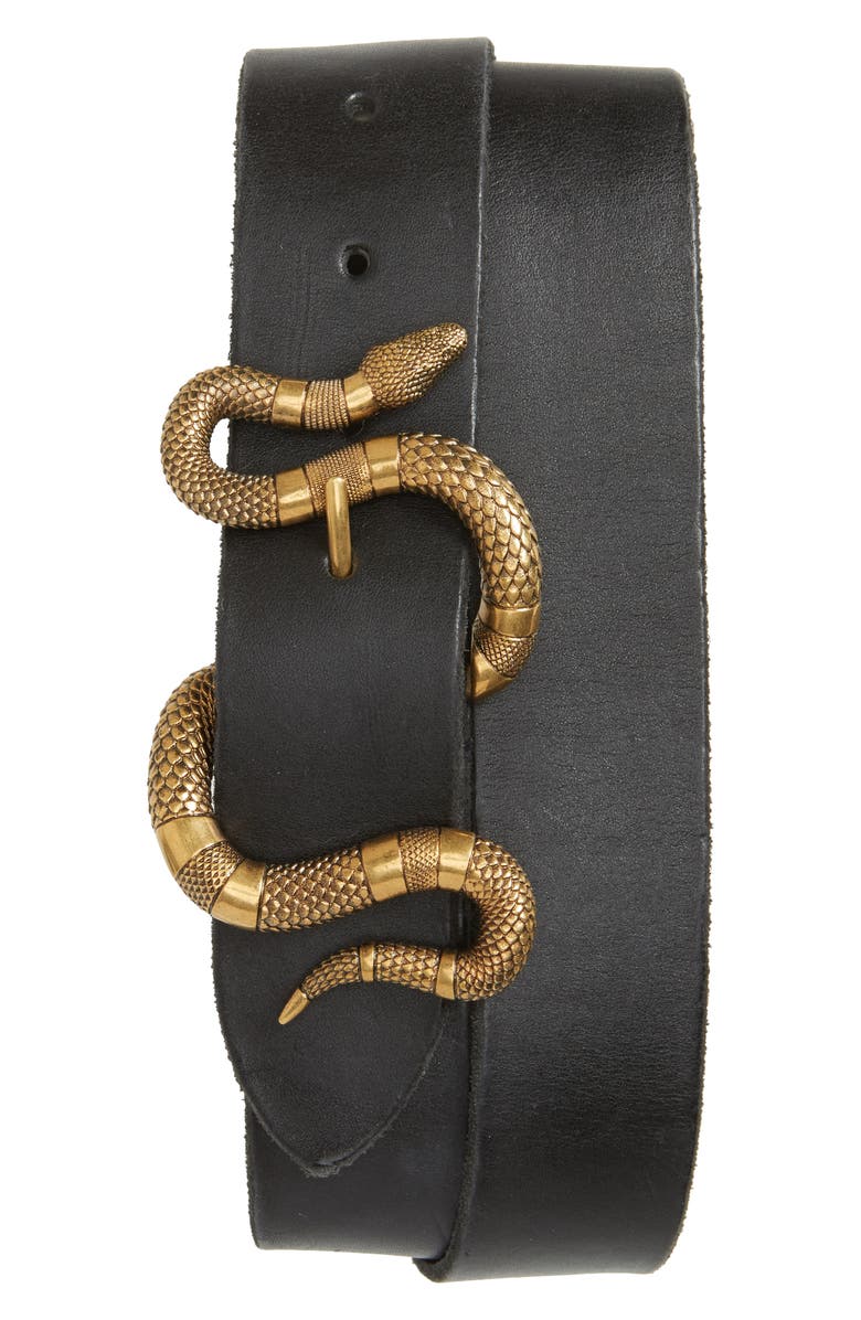 Gucci Snake Buckle Belt, Main, color,