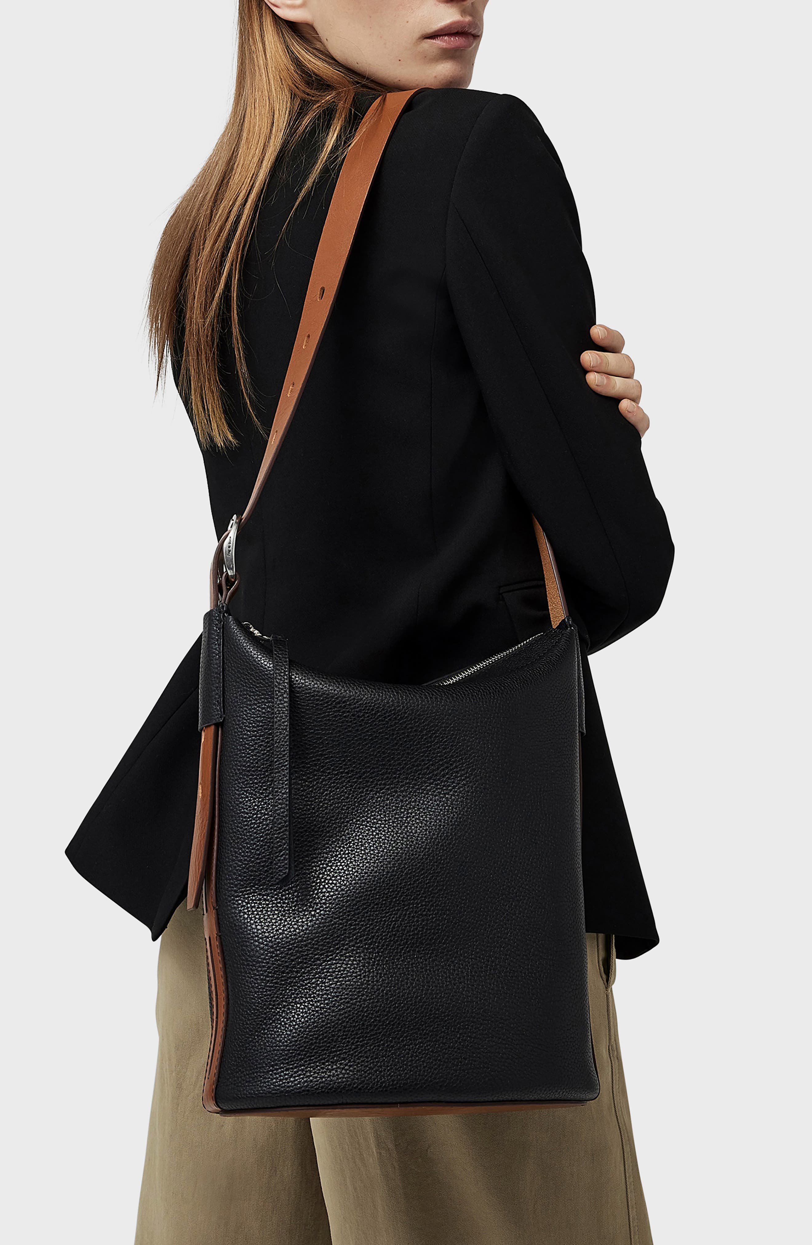 rag & bone Belize Leather Bucket Bag, Alternate, color, 