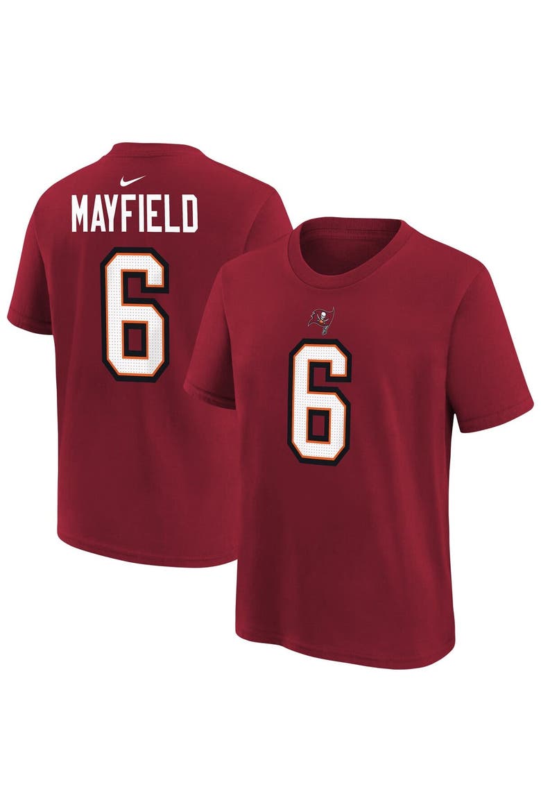 Youth Nike Baker Mayfield Red Tampa Bay Buccaneers Player Name & Number T-Shirt, Main, color, Red