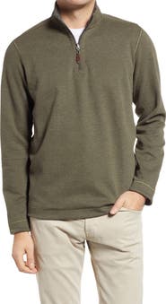 Johnston & Murphy Reversible Quarter Zip Pullover
