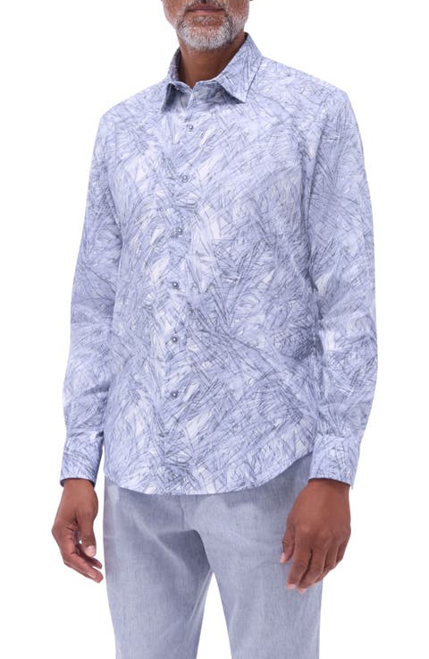 Julian Shaped Fit Stretch Cotton Button-Up Shirt