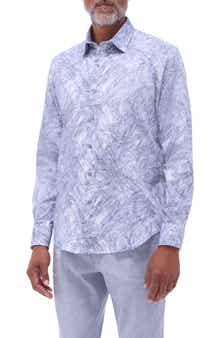 Bugatchi Julian Shaped Fit Stretch Cotton Button-Up Shirt