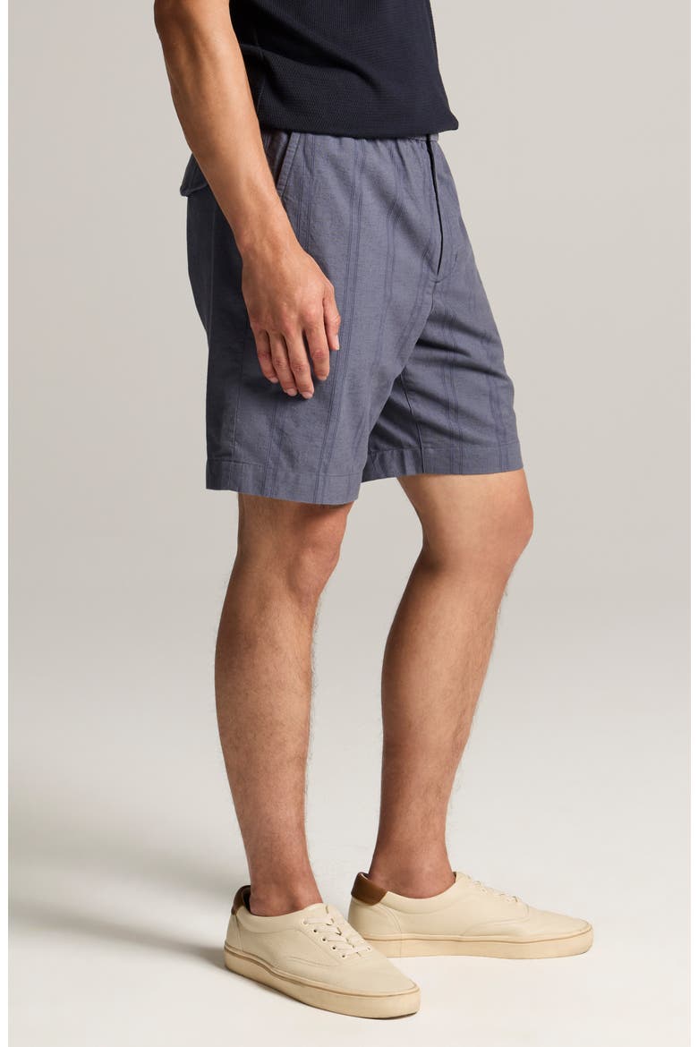 Cove Stripe Cotton & Hemp Shorts, Alternate, color, NEUE BLUE