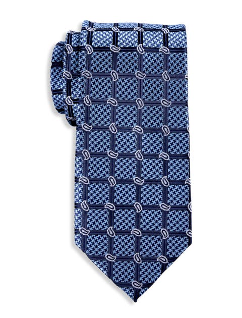 Big & Tall Simple Paisley Grid Tie