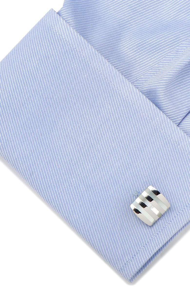 Cufflinks, Inc. Inlay Stripe Cuff Links, Alternate, color, Mop