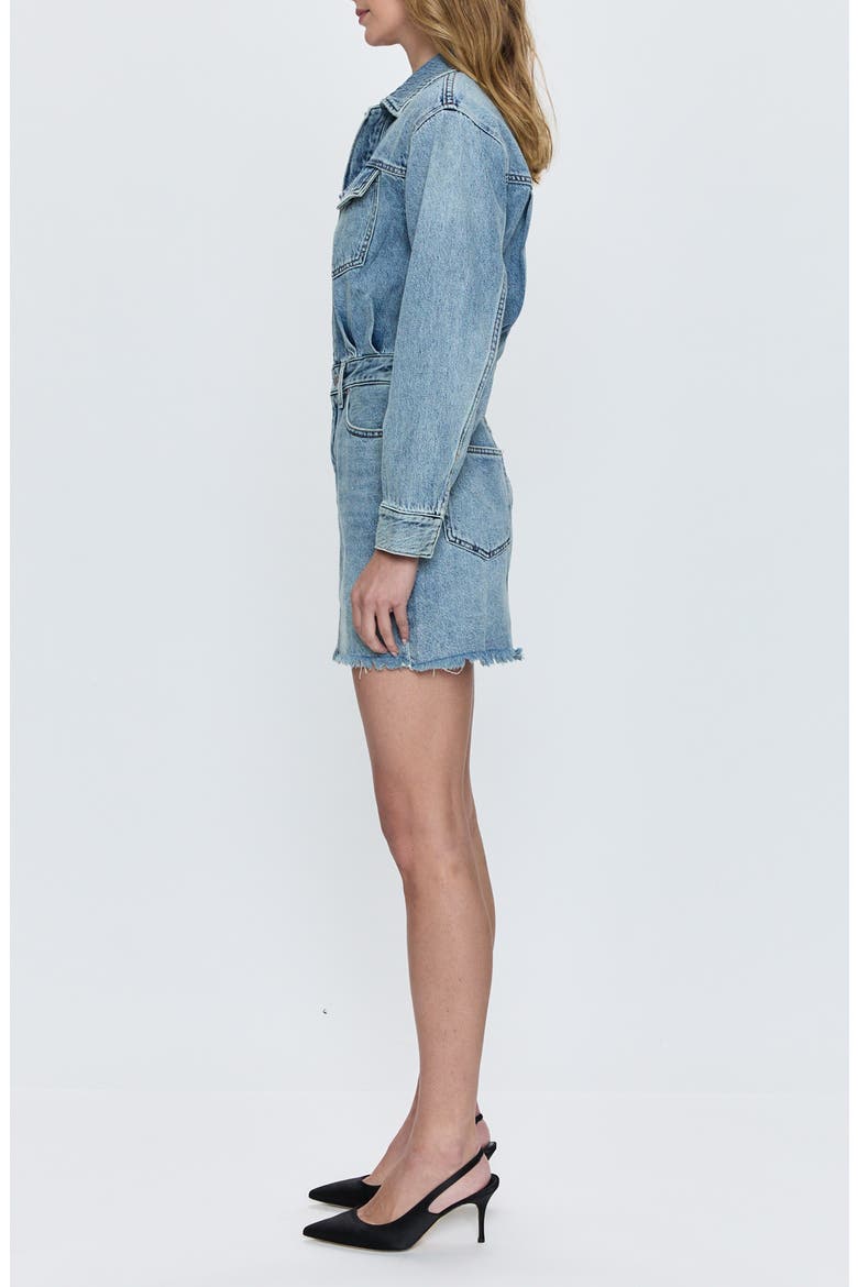 Nina Long Sleeve Denim Shirtdress, Alternate, color, SPRITZ