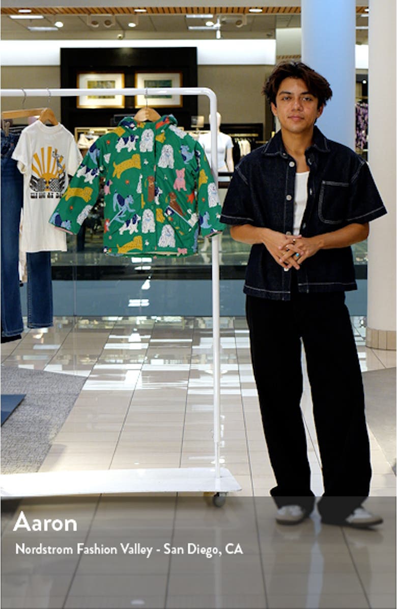 Kids' Pets Print Zip-Up Hooded Puffer Jacket, sales video thumbnail