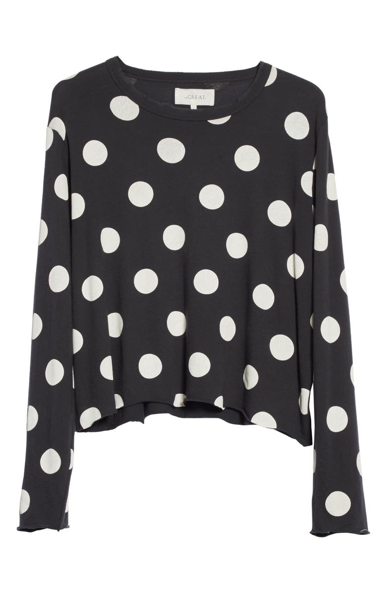 THE GREAT. The Long Sleeve Crop Tee, Alternate, color, 